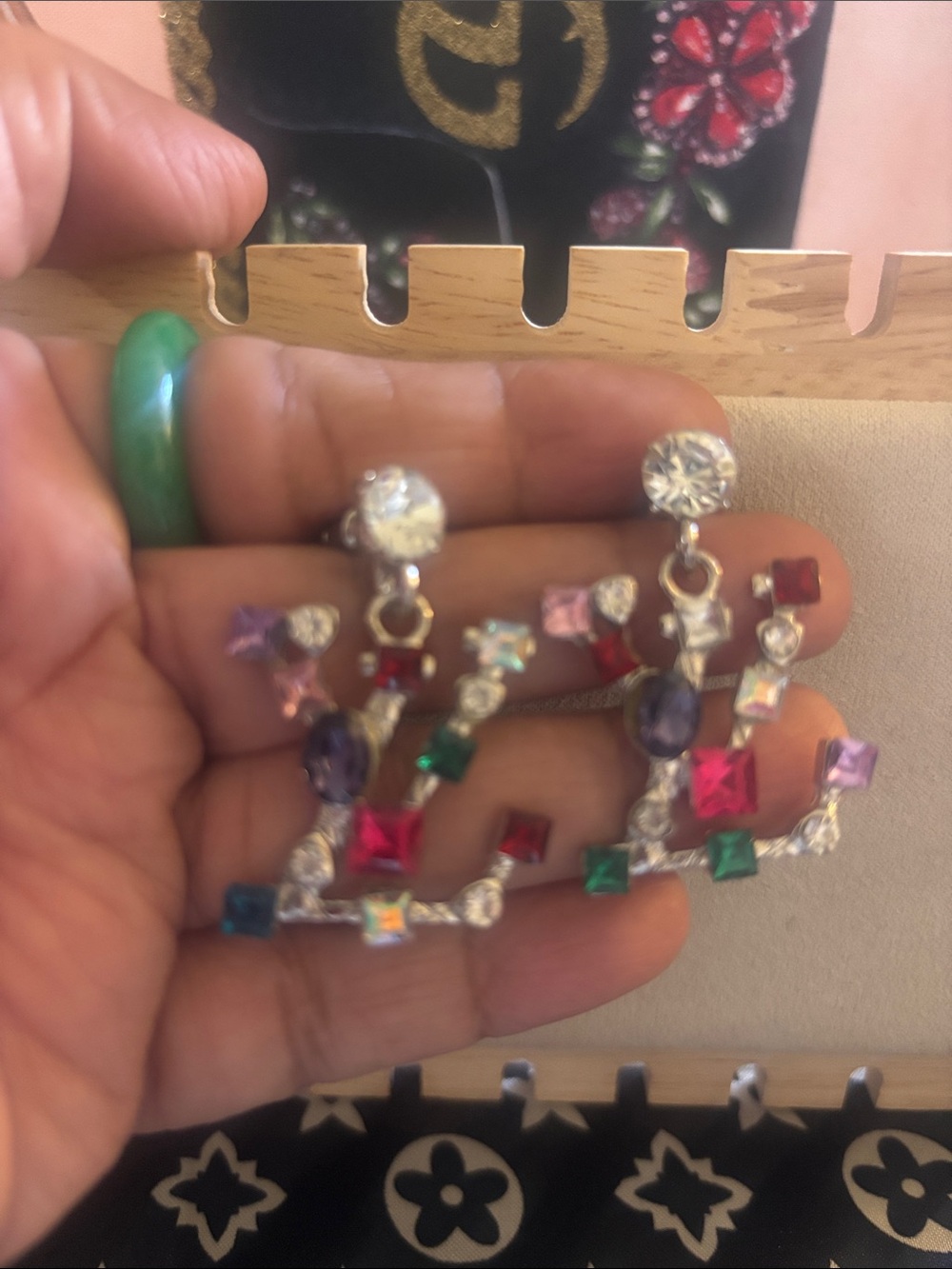 Multicolor Crystal Drop Earrings for Women